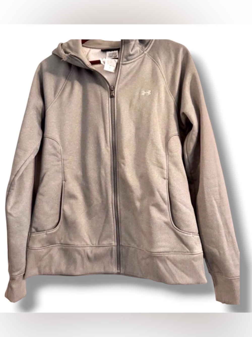 Under Armour Women's Light Gray Full-Zip Hoodie